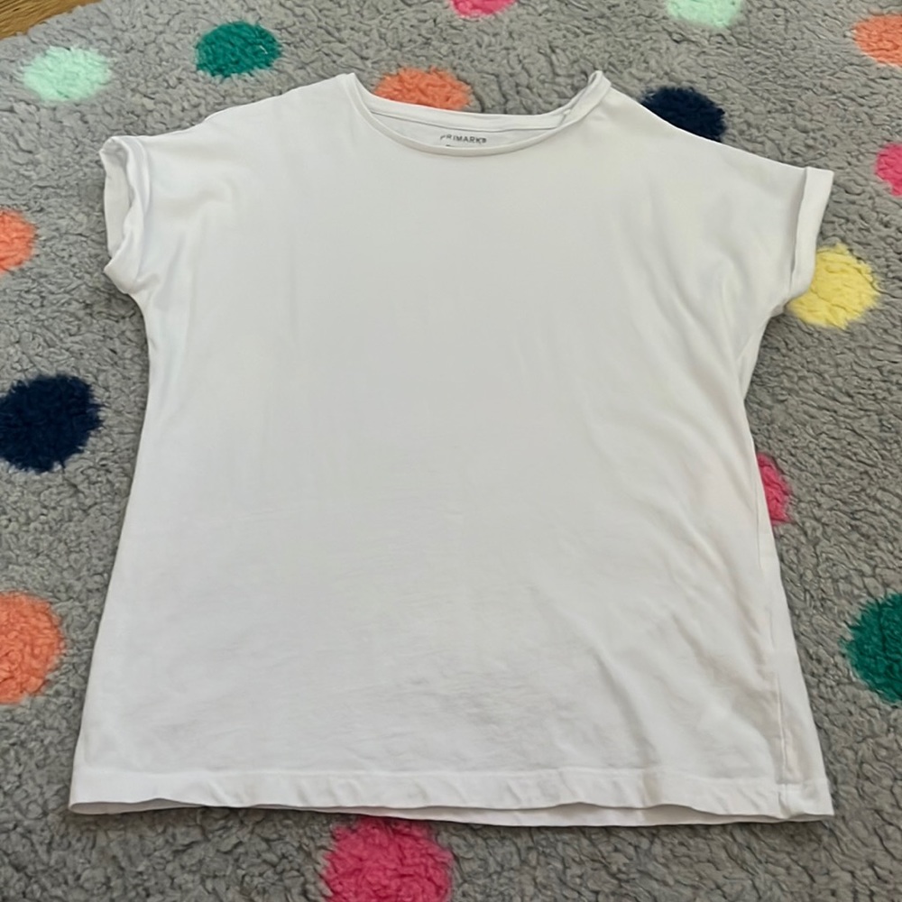 Primark Girls White Tee Shirt